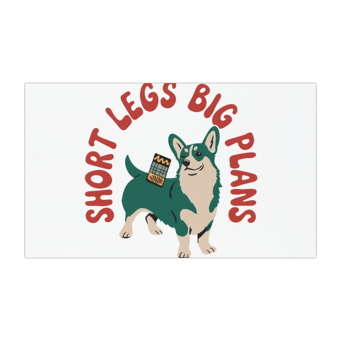 7.5'' × 4.5'' — Front | Pembroke Welsh Corgi Corgi Short Legs Big Plans Car Magnet