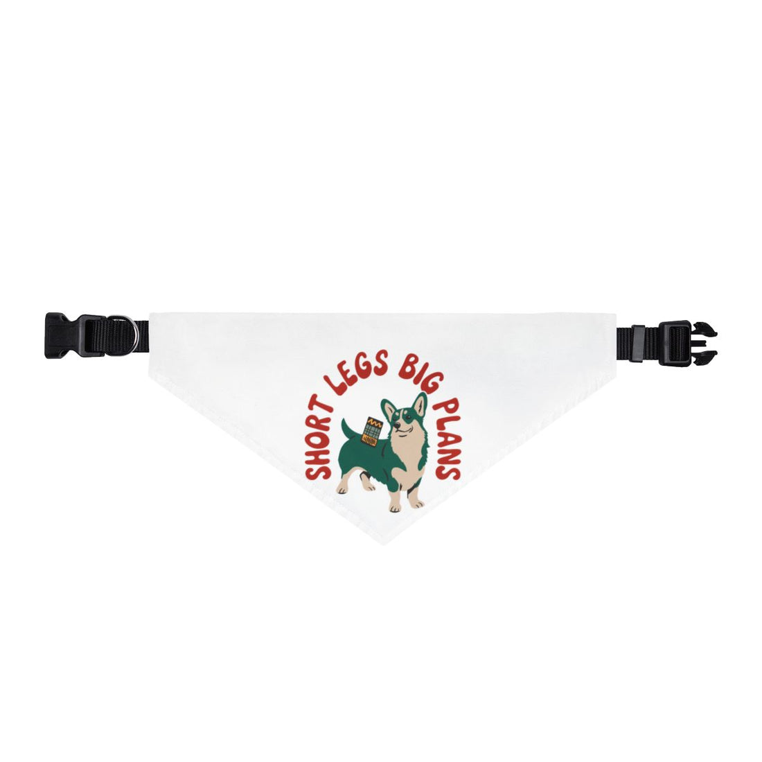 XL — Front | Pembroke Welsh Corgi Corgi Short Legs Big Plans Clip-On Bandana