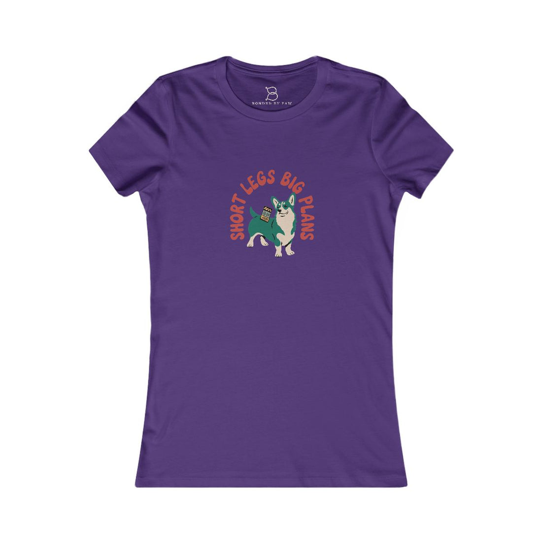 Team Purple — Front | Pembroke Welsh Corgi "Short Legs, Big Plans" Women's Tee