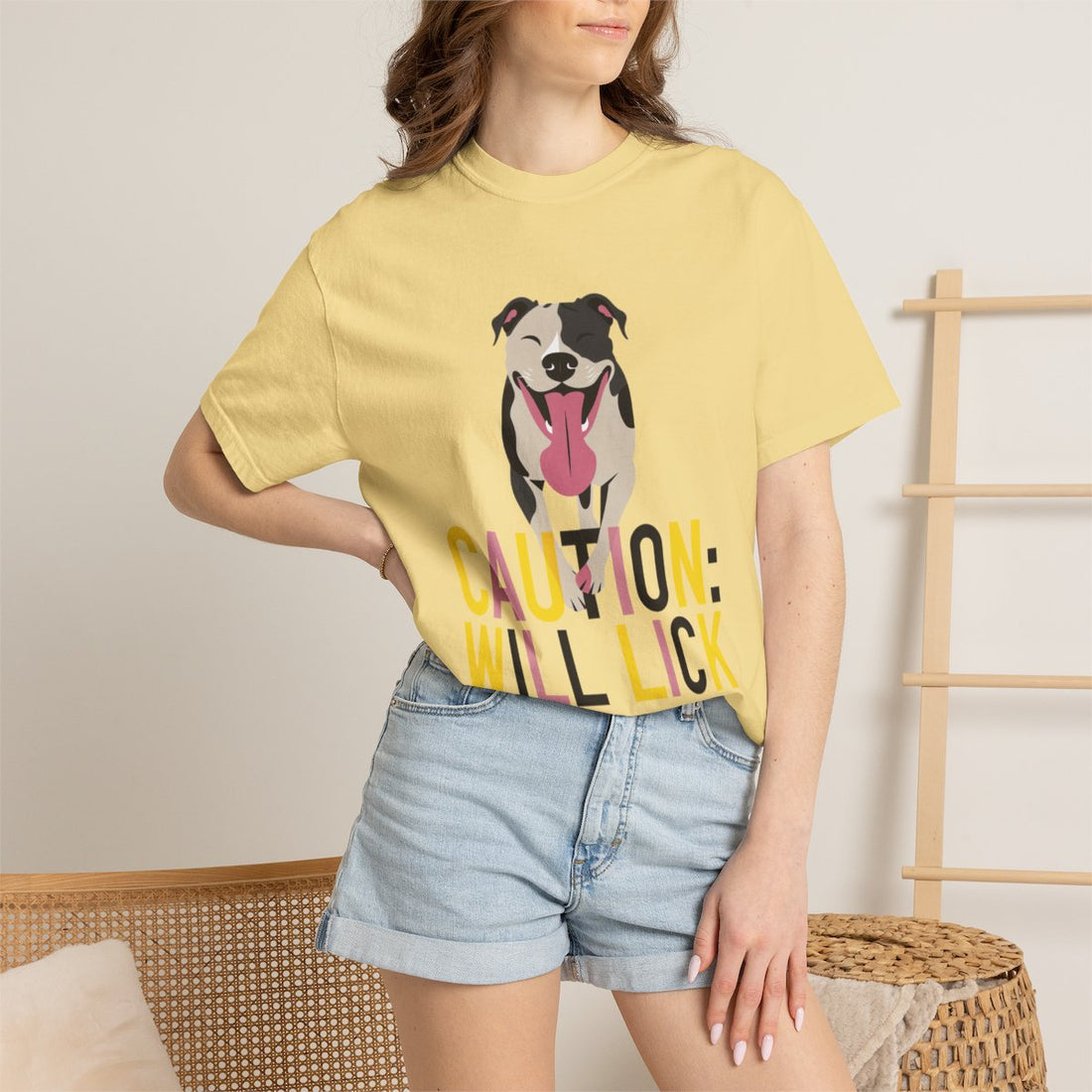 Butter — Lifestyle | Pitbull 'Caution: Will Lick' Garment-Dyed Tee