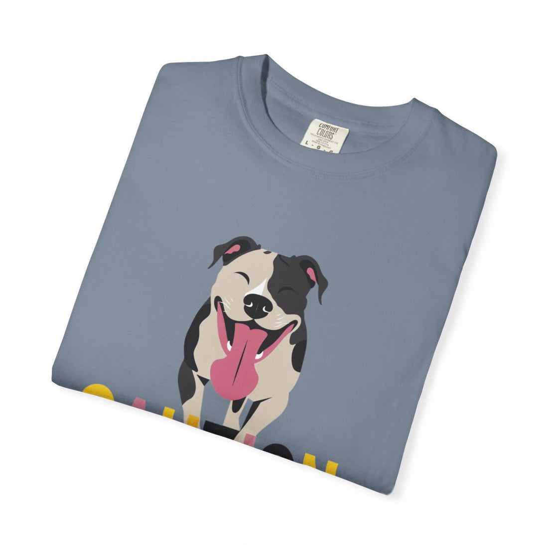 Blue Jean — Folded | Pitbull 'Caution: Will Lick' Garment-Dyed Tee