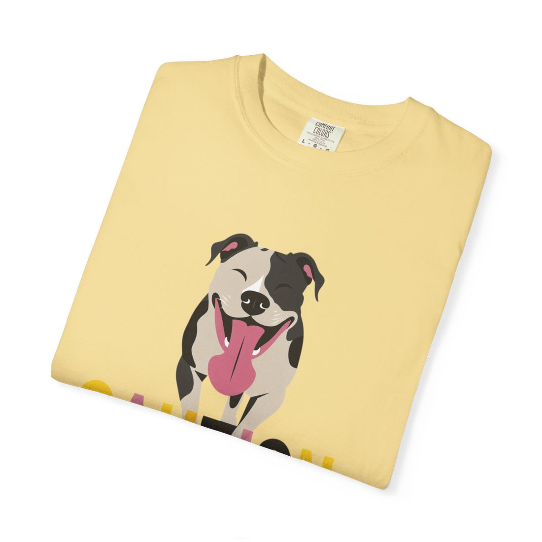 Butter — Folded | Pitbull 'Caution: Will Lick' Garment-Dyed Tee