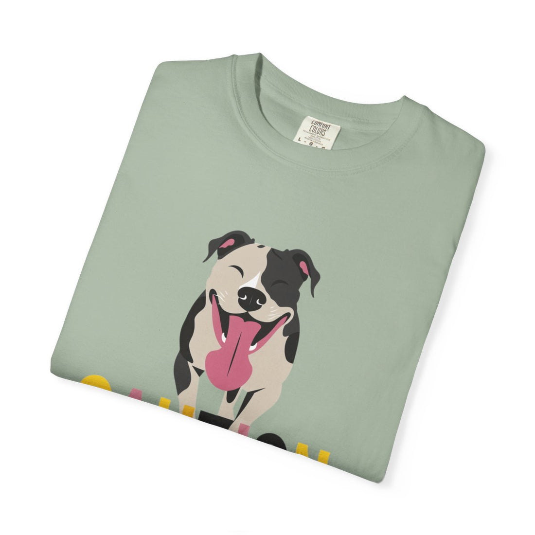 Bay — Folded | Pitbull 'Caution: Will Lick' Garment-Dyed Tee