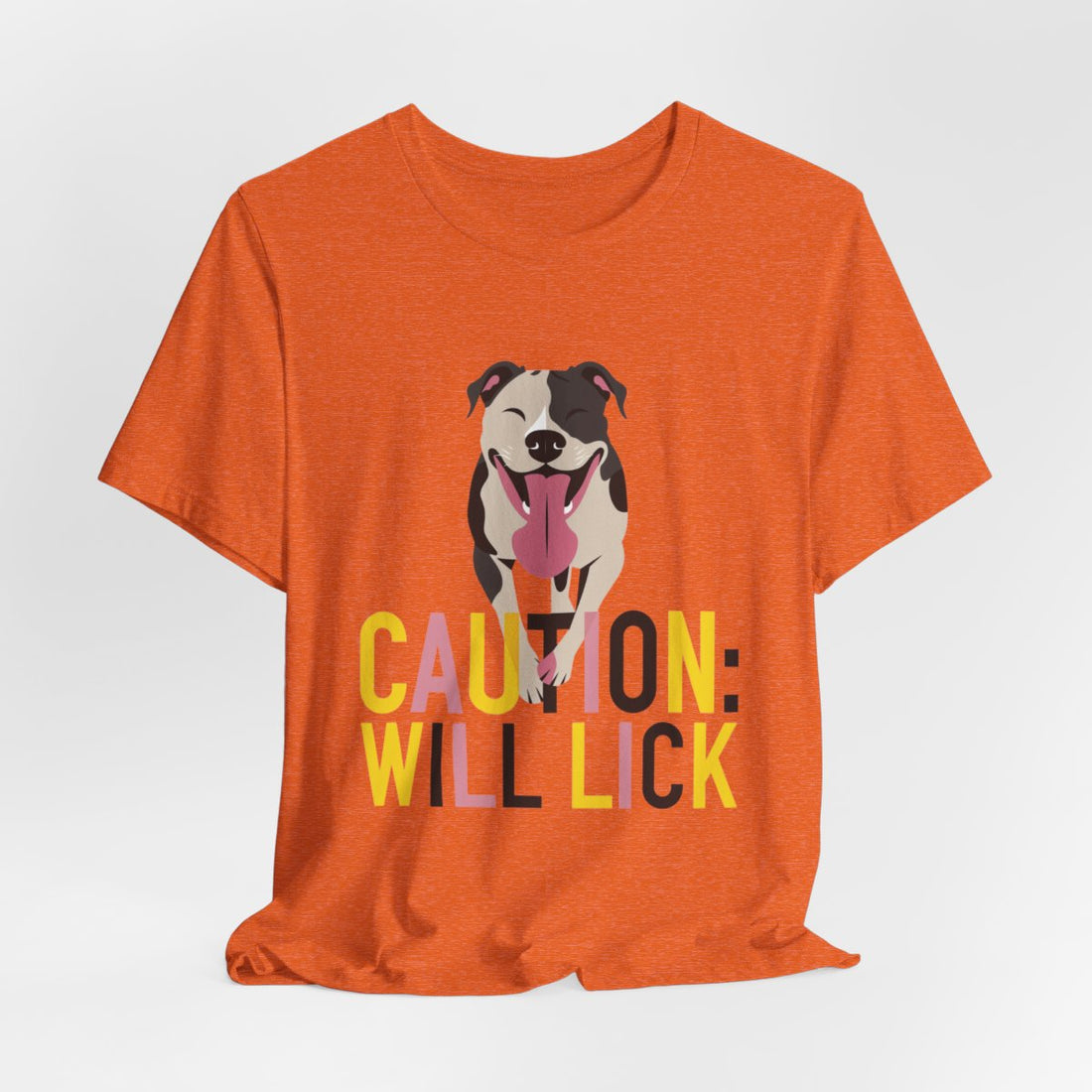 Heather Orange — Hanging | Pitbull 'Caution: Will Lick' Tee