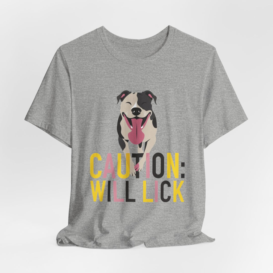 Athletic Heather — Hanging | Pitbull 'Caution: Will Lick' Tee