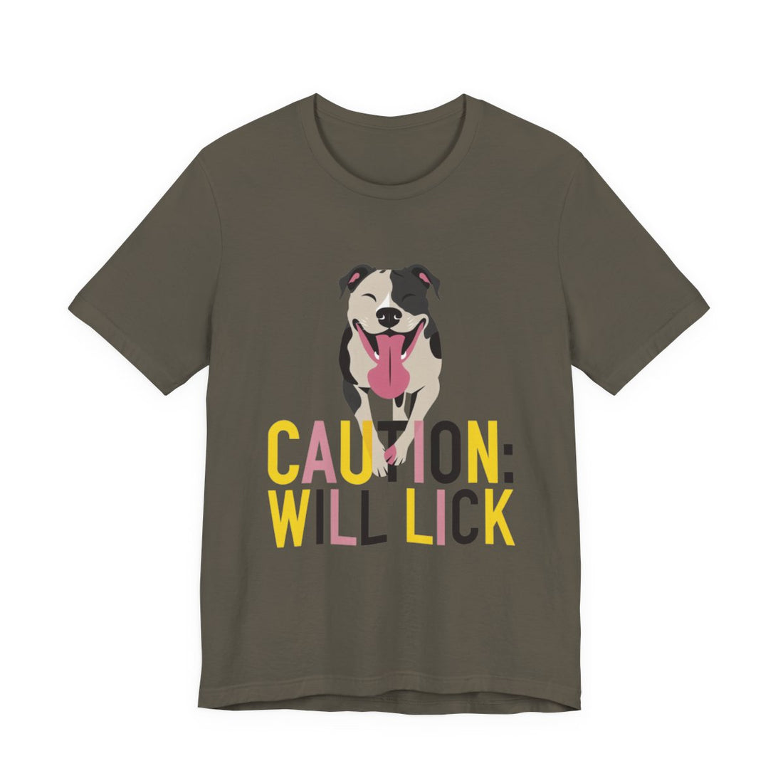 Army — Front | Pitbull 'Caution: Will Lick' Tee
