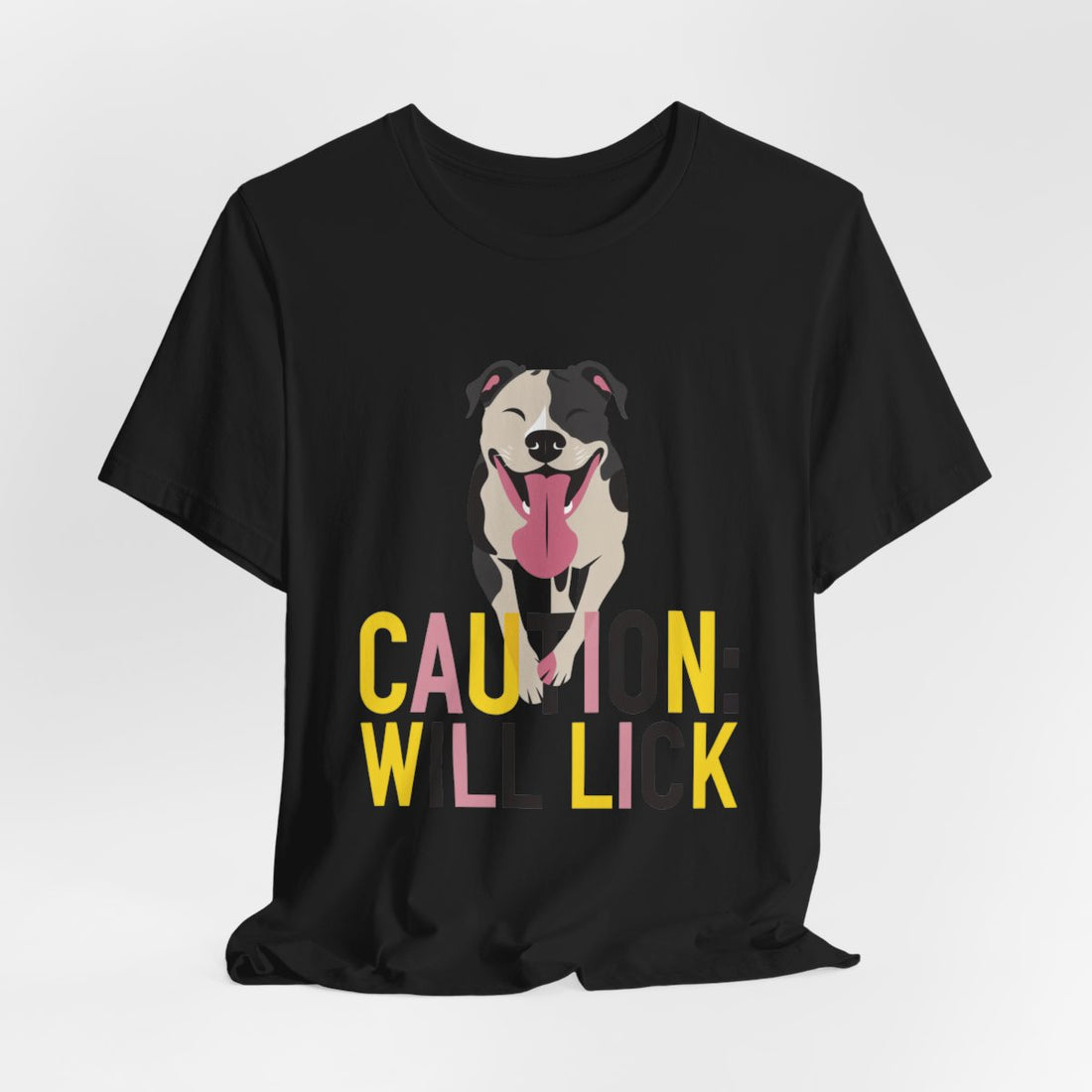 Black — Hanging | Pitbull 'Caution: Will Lick' Tee