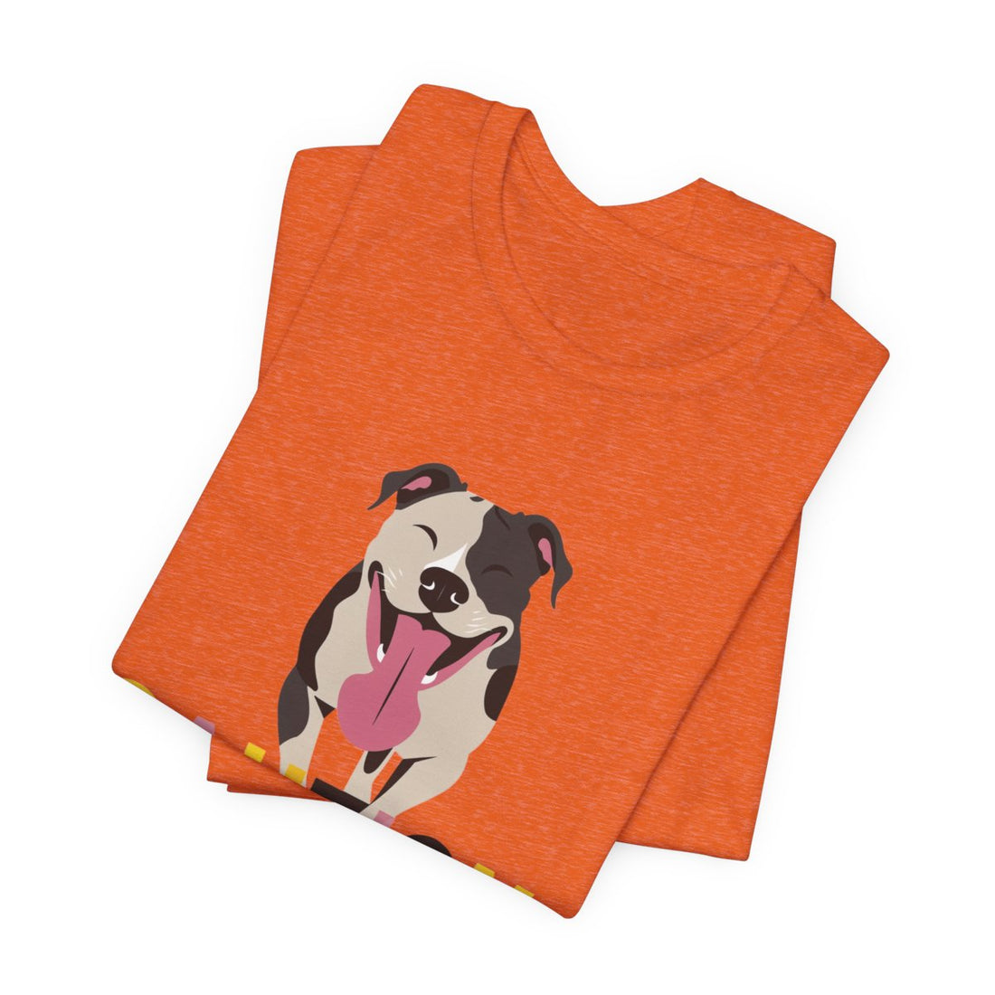 Heather Orange — Folded | Pitbull 'Caution: Will Lick' Tee