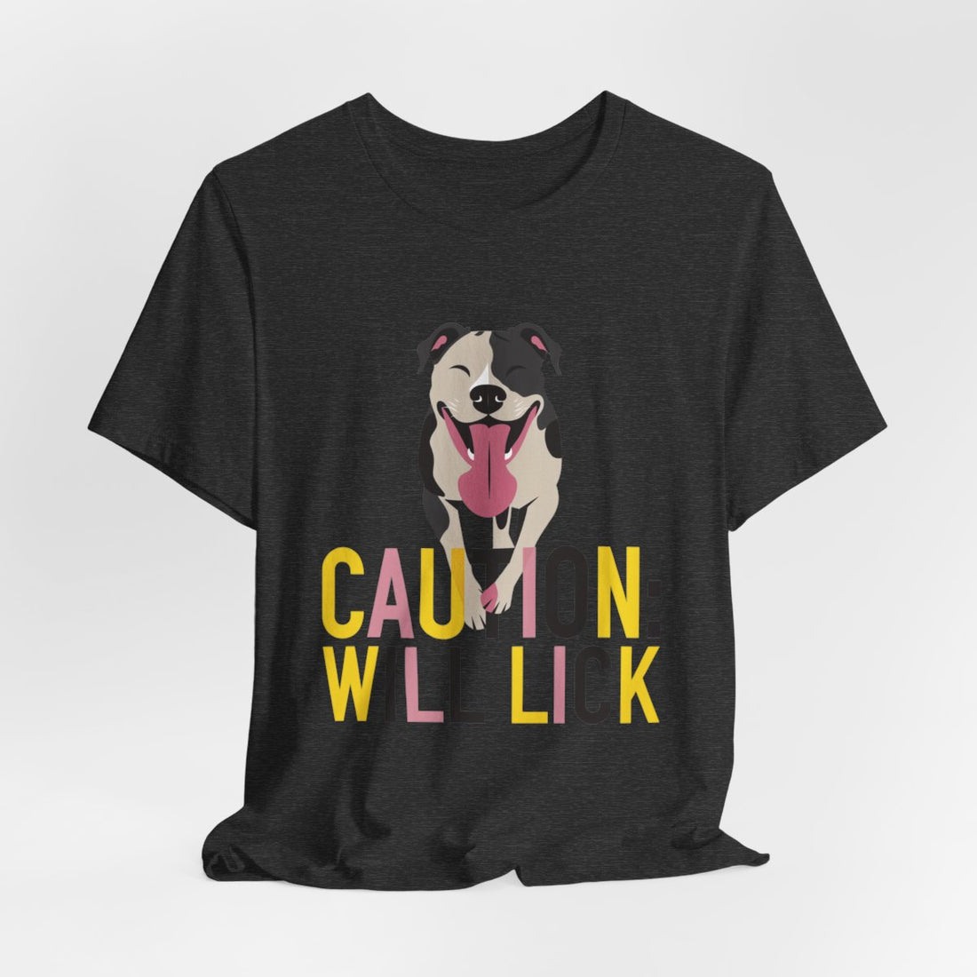Dark Grey Heather — Hanging | Pitbull 'Caution: Will Lick' Tee