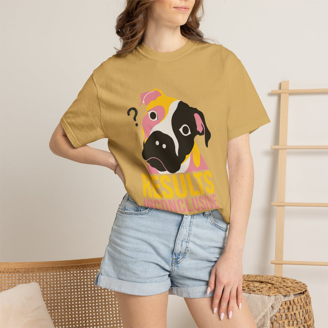 Mustard — Lifestyle | Pitbull Mix 'Results Inconclusive' Garment-Dyed Tee