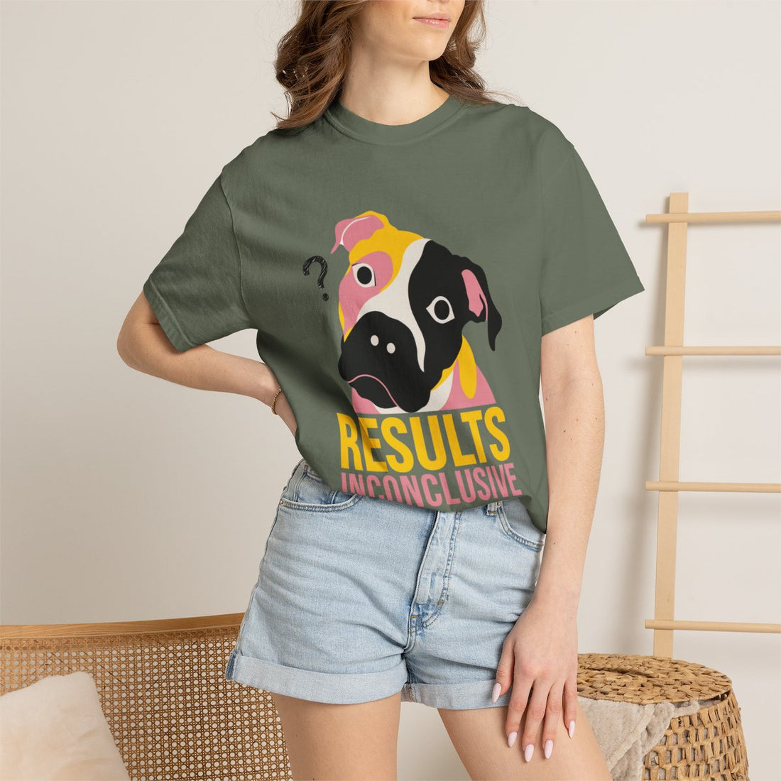 Moss — Lifestyle | Pitbull Mix 'Results Inconclusive' Garment-Dyed Tee