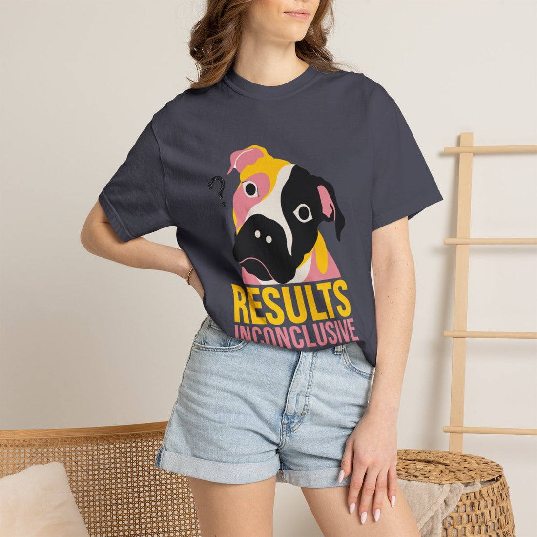 Navy — Lifestyle | Pitbull Mix 'Results Inconclusive' Garment-Dyed Tee