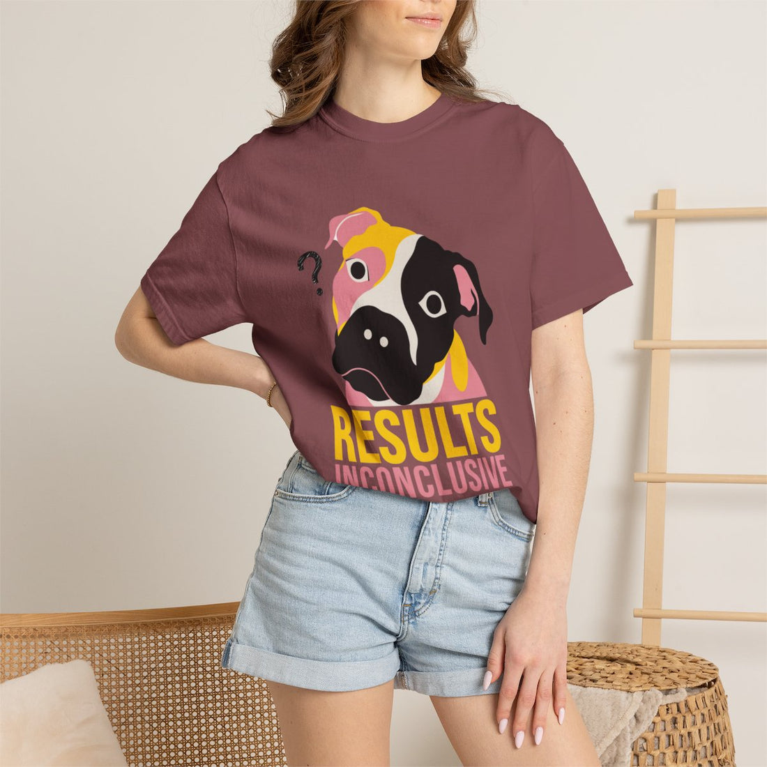 Brick — Lifestyle | Pitbull Mix 'Results Inconclusive' Garment-Dyed Tee