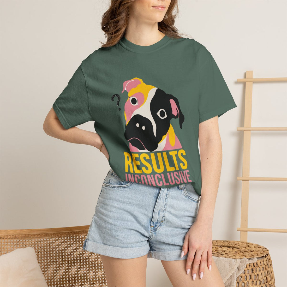 Blue Spruce — Lifestyle | Pitbull Mix 'Results Inconclusive' Garment-Dyed Tee