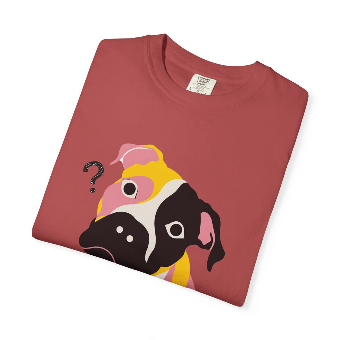 Crimson — Folded | Pitbull Mix 'Results Inconclusive' Garment-Dyed Tee