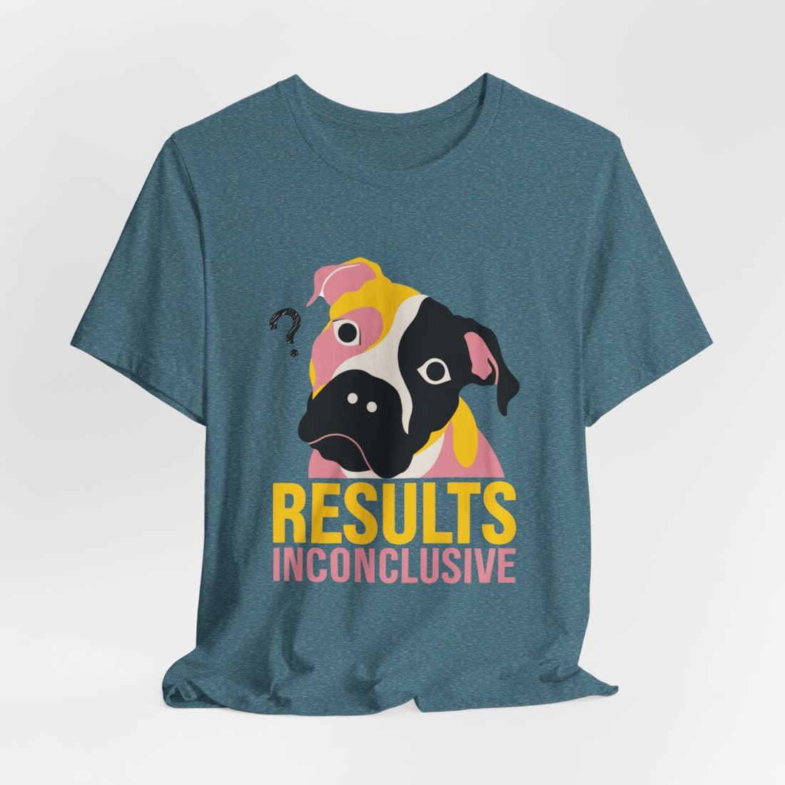 Heather Deep Teal — Hanging | Pitbull Mix 'Results Inconclusive' Tee
