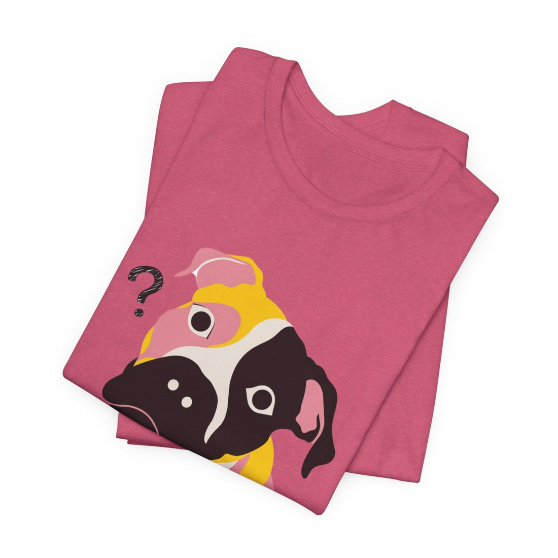 Heather Raspberry — Folded | Pitbull Mix 'Results Inconclusive' Tee