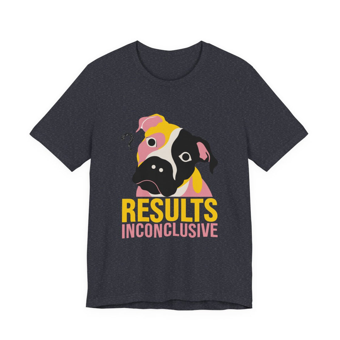 Heather Navy — Front | Pitbull Mix 'Results Inconclusive' Tee