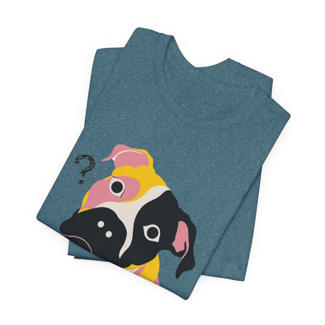 Heather Deep Teal — Folded | Pitbull Mix 'Results Inconclusive' Tee