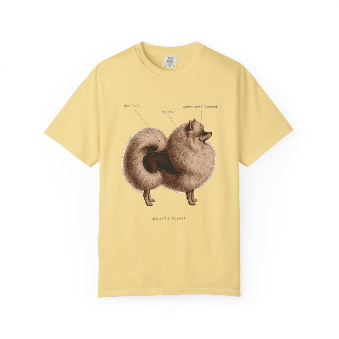 Butter — Front | Pomeranian 'Mostly Floof' Garment-Dyed Tee