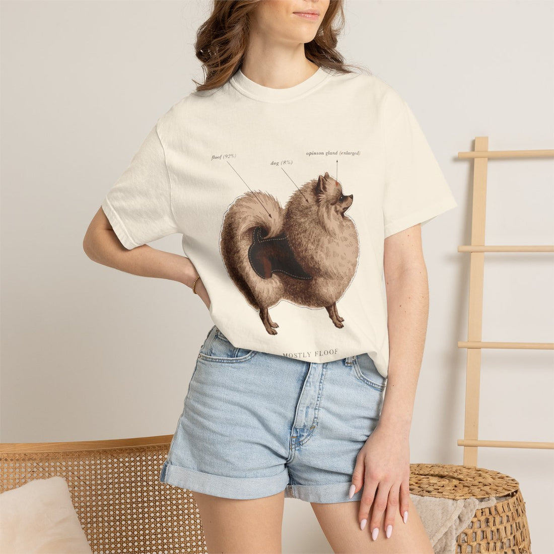 Ivory — Lifestyle | Pomeranian 'Mostly Floof' Garment-Dyed Tee