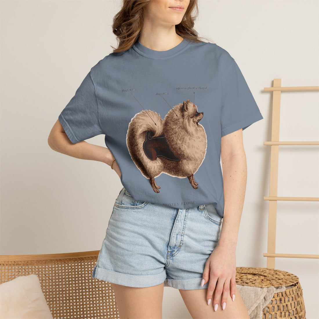 Blue Jean — Lifestyle | Pomeranian 'Mostly Floof' Garment-Dyed Tee