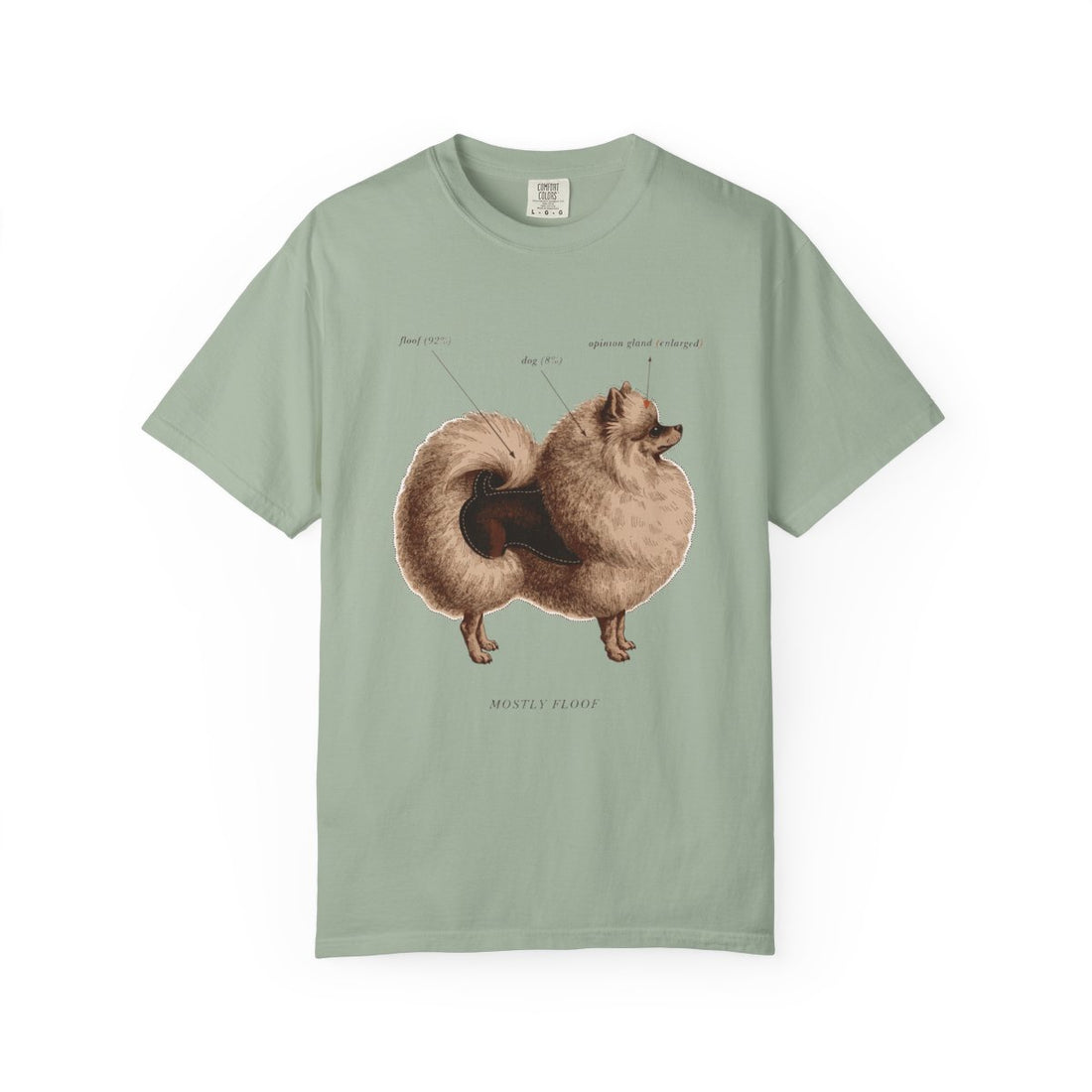 Bay — Front | Pomeranian 'Mostly Floof' Garment-Dyed Tee