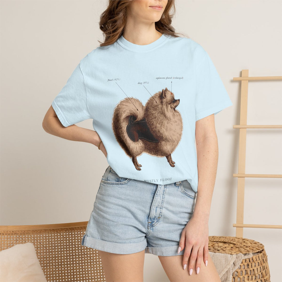 Chambray — Lifestyle | Pomeranian 'Mostly Floof' Garment-Dyed Tee