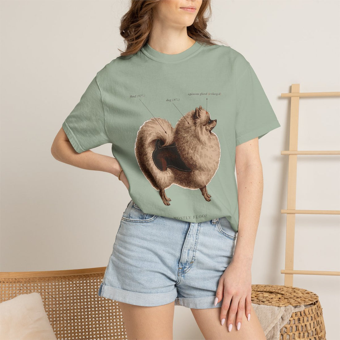 Bay — Lifestyle | Pomeranian 'Mostly Floof' Garment-Dyed Tee