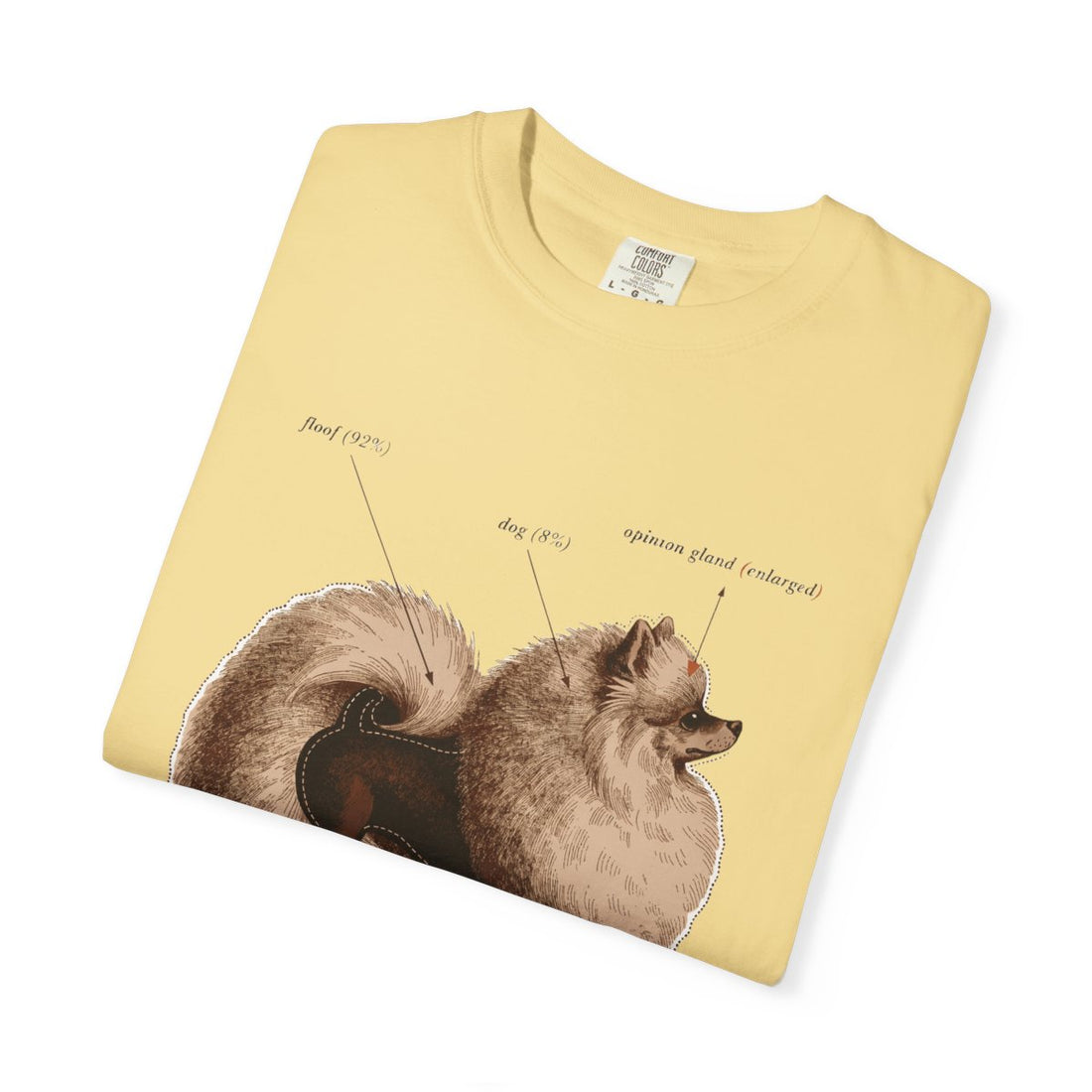 Butter — Folded | Pomeranian 'Mostly Floof' Garment-Dyed Tee