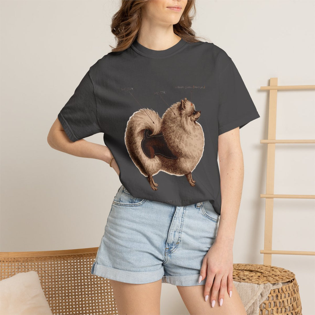 Graphite — Lifestyle | Pomeranian 'Mostly Floof' Garment-Dyed Tee