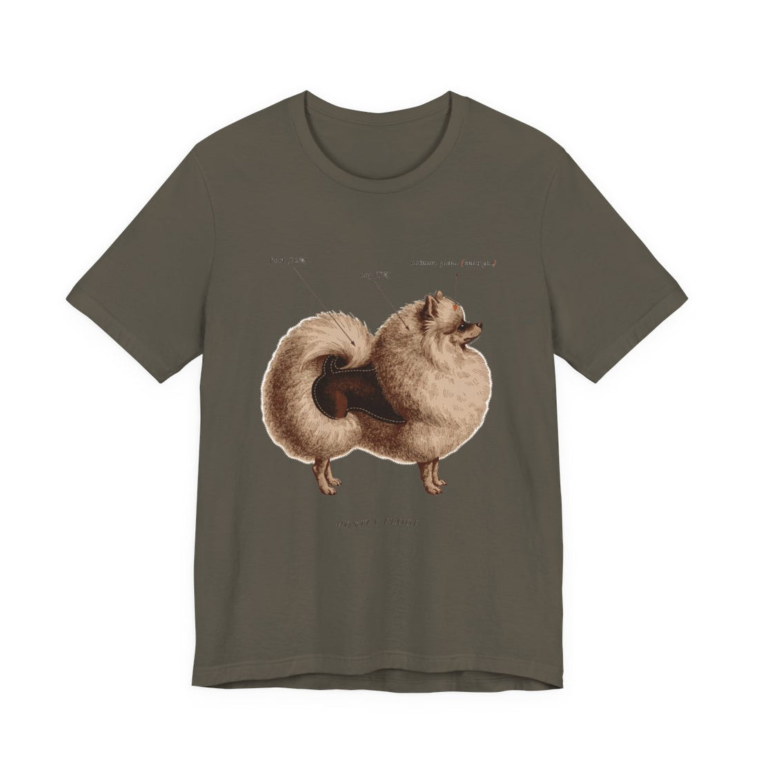 Army — Front | Pomeranian 'Mostly Floof' Tee