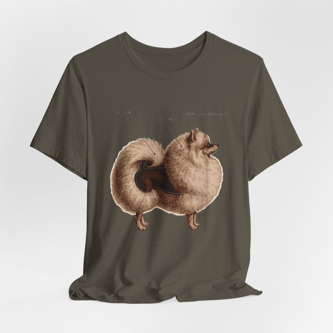 Army — Hanging | Pomeranian 'Mostly Floof' Tee