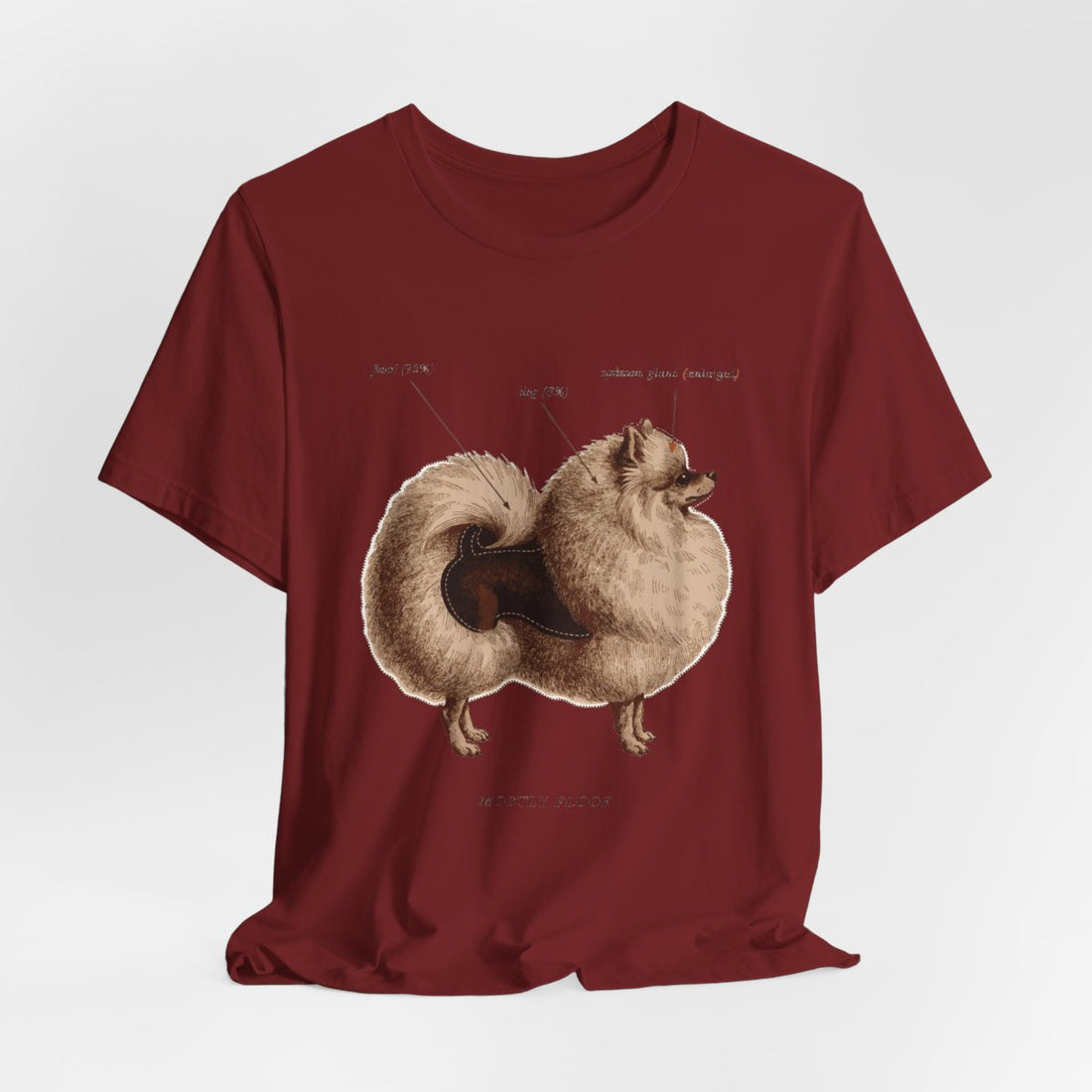 Cardinal — Hanging | Pomeranian 'Mostly Floof' Tee