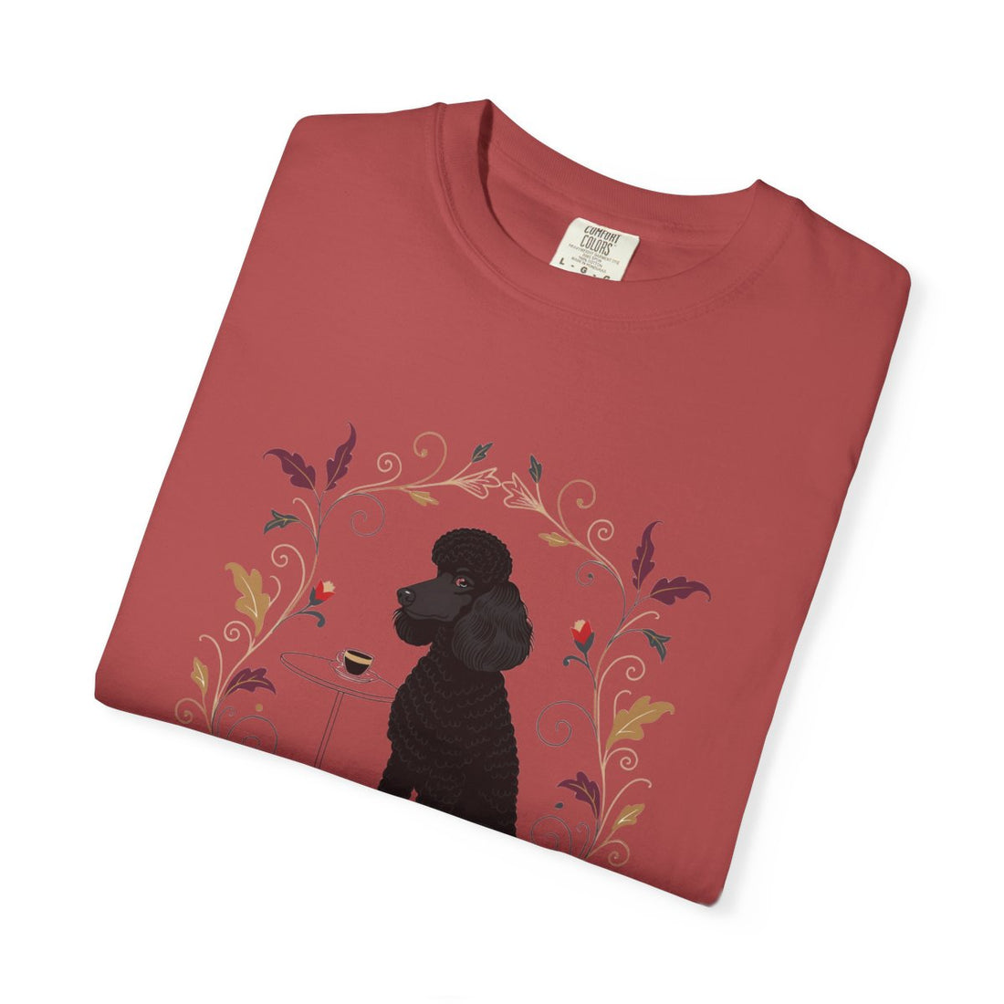 Crimson — Folded | Poodle 'Smarter Than You' Garment-Dyed Tee