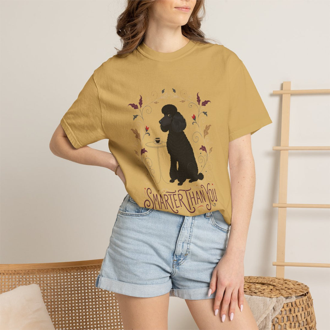 Mustard — Lifestyle | Poodle 'Smarter Than You' Garment-Dyed Tee