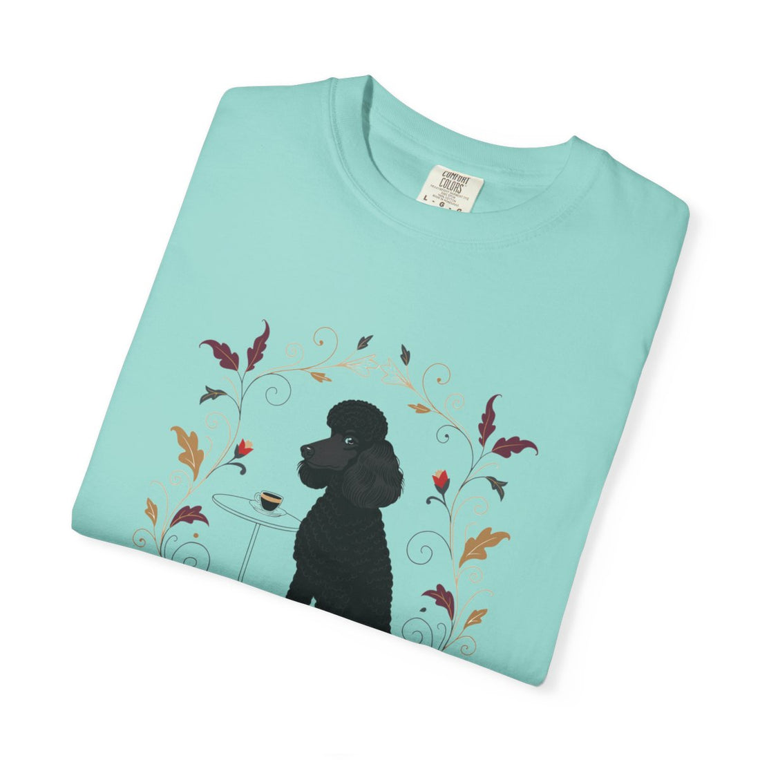 Chalky Mint — Folded | Poodle 'Smarter Than You' Garment-Dyed Tee