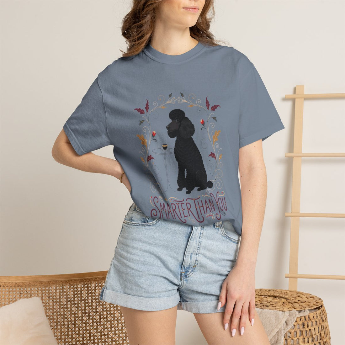 Blue Jean — Lifestyle | Poodle 'Smarter Than You' Garment-Dyed Tee