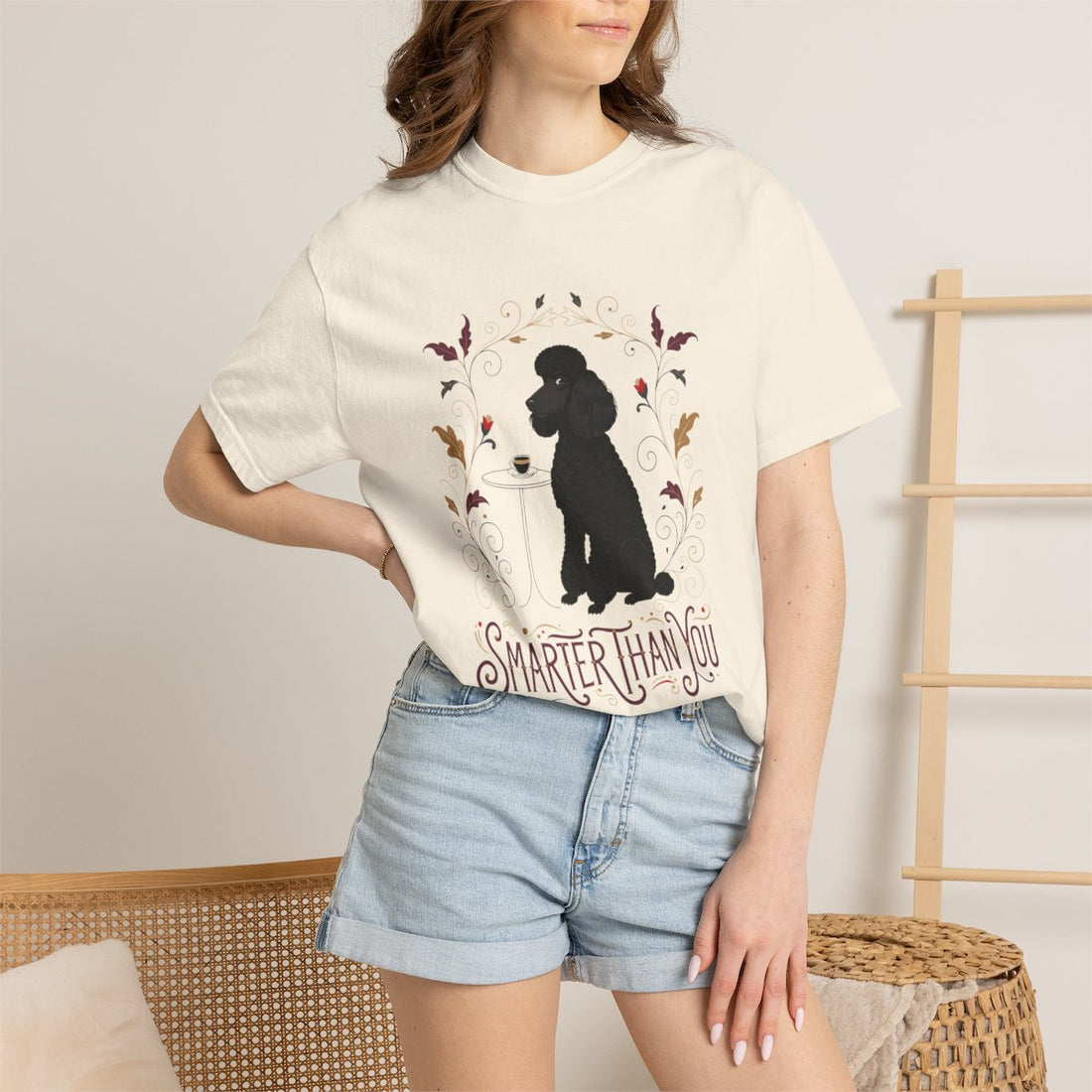 Ivory — Lifestyle | Poodle 'Smarter Than You' Garment-Dyed Tee