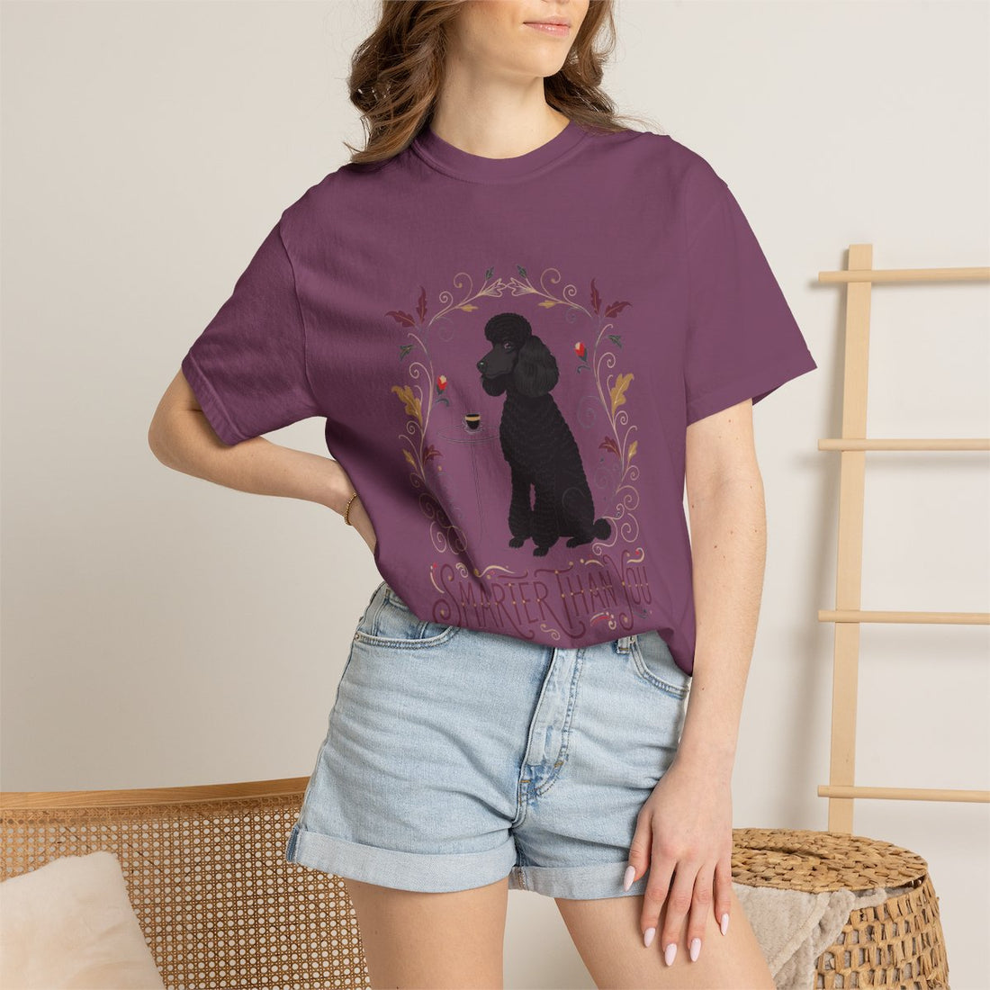 Berry — Lifestyle | Poodle 'Smarter Than You' Garment-Dyed Tee