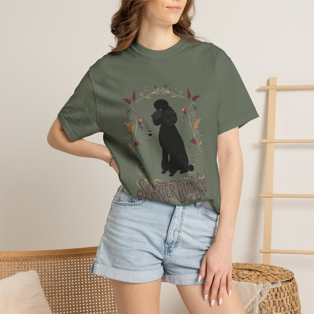 Moss — Lifestyle | Poodle 'Smarter Than You' Garment-Dyed Tee