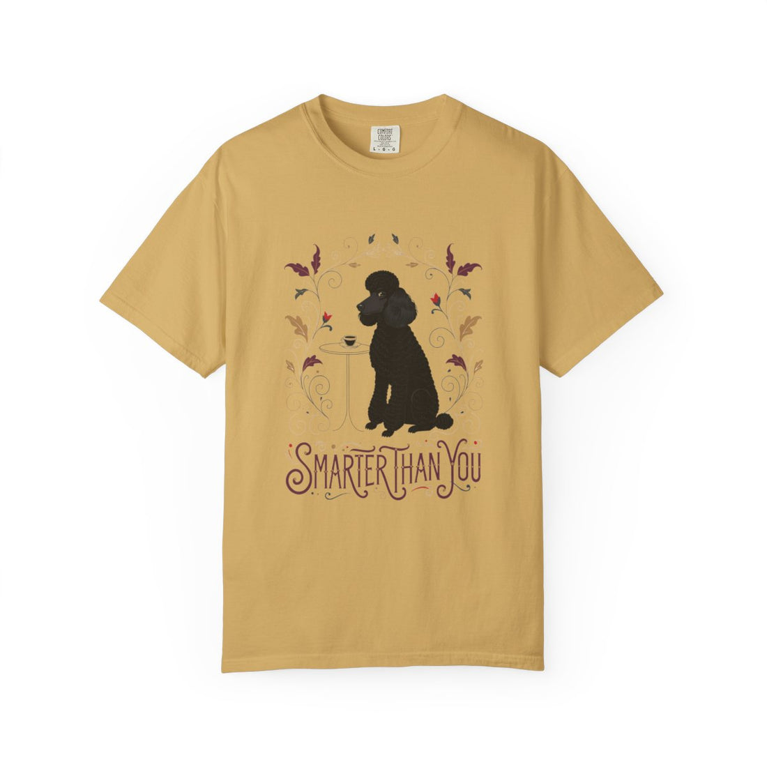 Mustard — Front | Poodle 'Smarter Than You' Garment-Dyed Tee