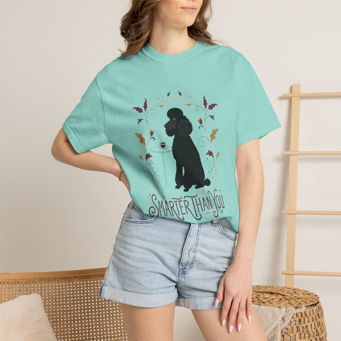 Chalky Mint — Lifestyle | Poodle 'Smarter Than You' Garment-Dyed Tee