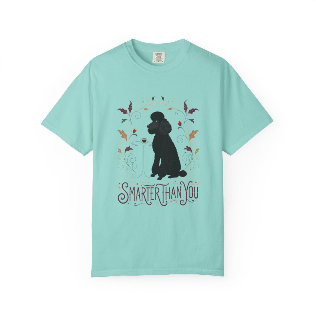Chalky Mint — Front | Poodle 'Smarter Than You' Garment-Dyed Tee