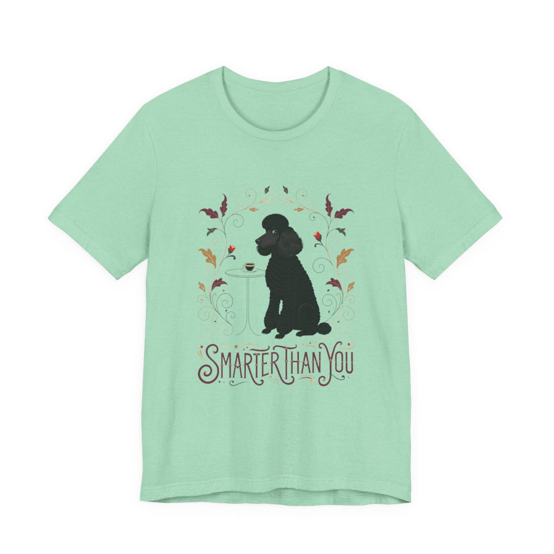 Heather Mint — Front | Poodle 'Smarter Than You' Tee