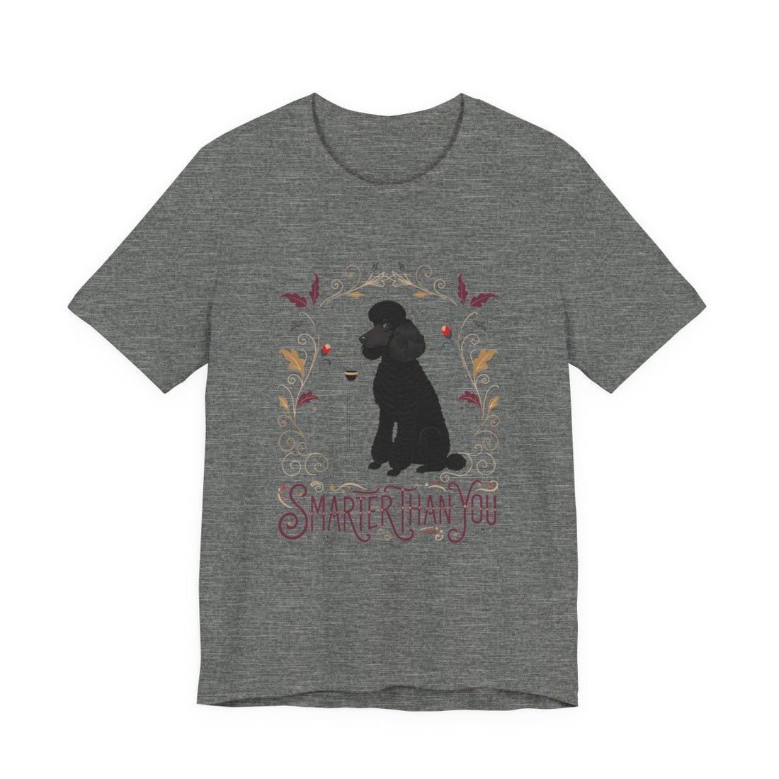 Deep Heather — Front | Poodle 'Smarter Than You' Tee