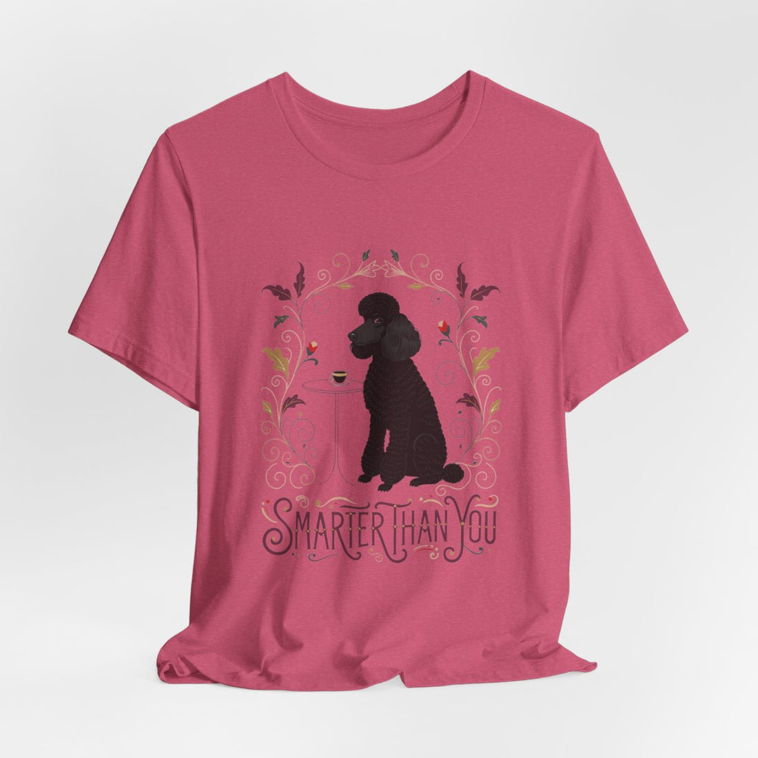 Heather Raspberry — Hanging | Poodle 'Smarter Than You' Tee