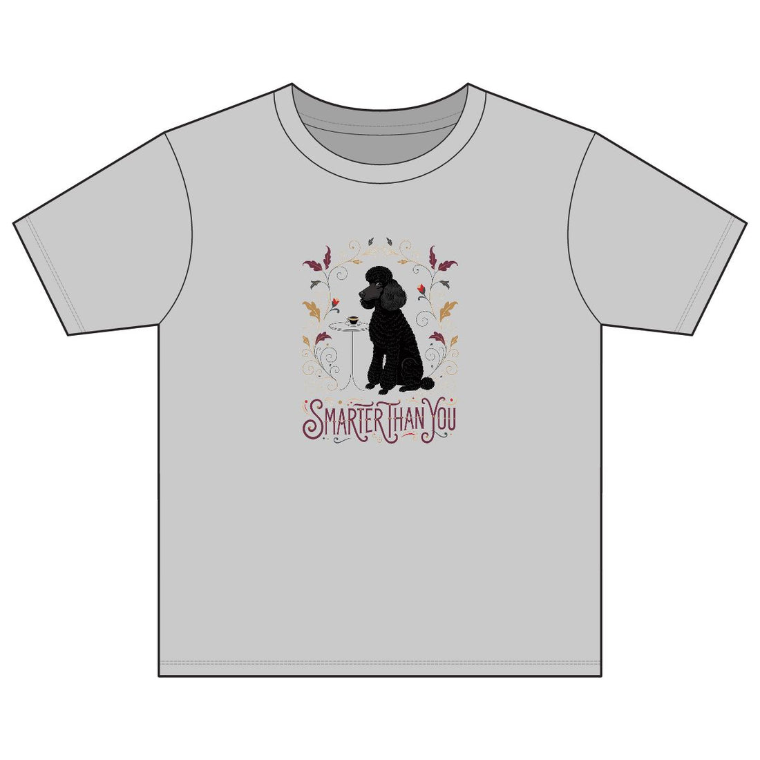 Sport Grey — Front | Poodle 'Smarter Than You' Youth Tee