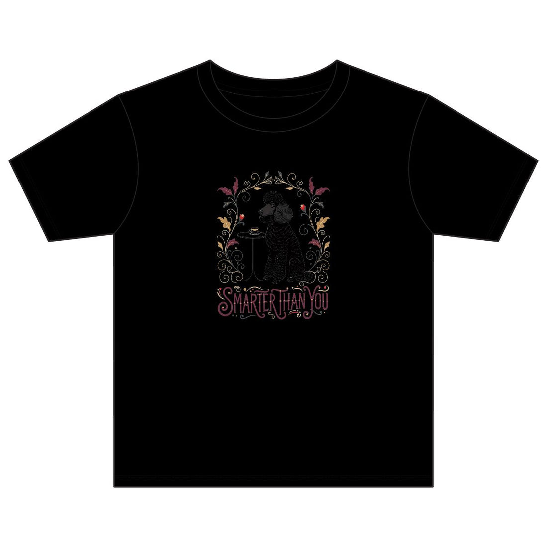 Black — Front | Poodle 'Smarter Than You' Youth Tee