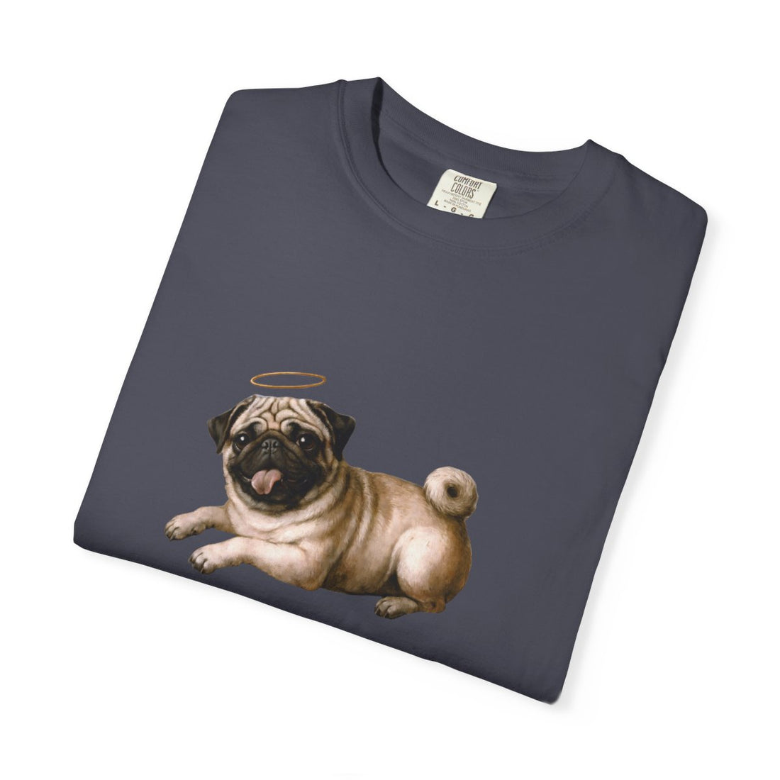 Navy — Folded | Pug 'Professional Mouth Breather' Garment-Dyed Tee